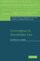Book cover of: Convergence in Shareholder Law. By: Mathias M. Siems