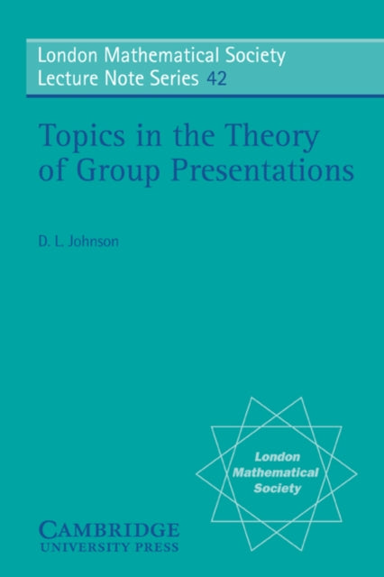 Book cover of: Topics in the Theory of Group Presentations