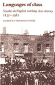 Book cover of: Languages of Class. By: Gareth Stedman Jones