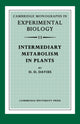 Book cover of: Intermediary Metabolism in Plants. By: D. D. Davies