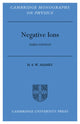Book cover of: Negative Ions. By: Sir Harrie Stewart Wilson Massey