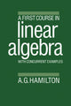 Book cover of: First Course in Linear Algebra