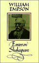 Book cover of: William Empson: Essays on Shakespeare