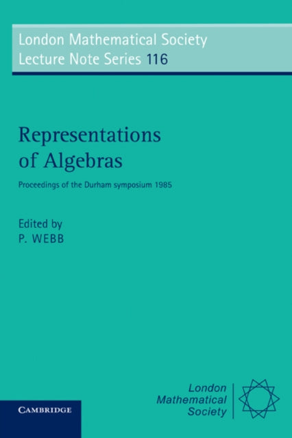 Book cover of: Representations of Algebras. By: P. J. Webb