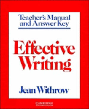 Effective Writing Teacher's manual