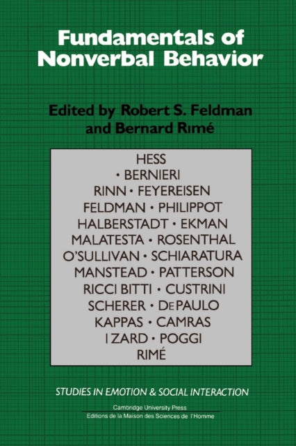 Book cover of: Fundamentals of Nonverbal Behavior
