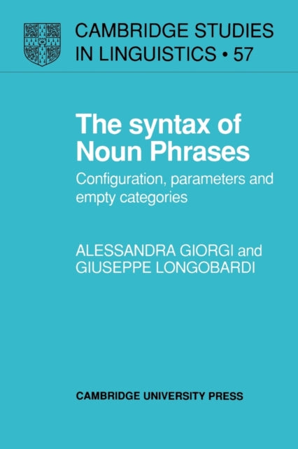 Book cover of: Syntax of Noun Phrases