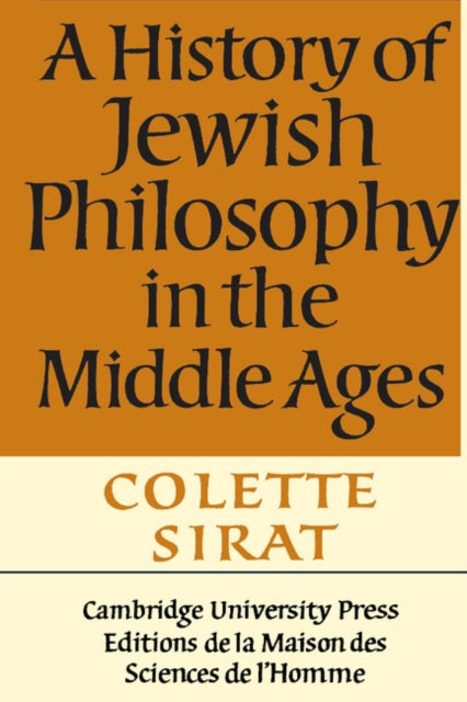 Book cover of: History of Jewish Philosophy in the Middle Ages