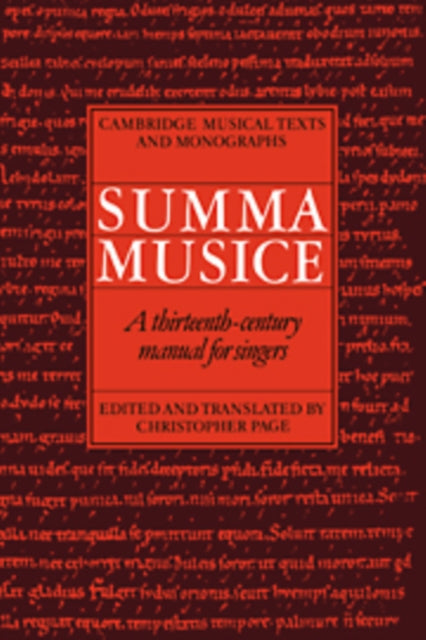 Book cover of: Summa Musice. By: Christopher Page