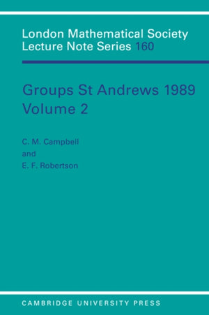 Groups St Andrews 1989: Volume 2