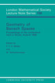 Book cover of: Geometry of Banach Spaces