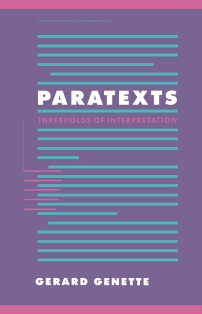 Book cover of: Paratexts. By: Gérard Genette