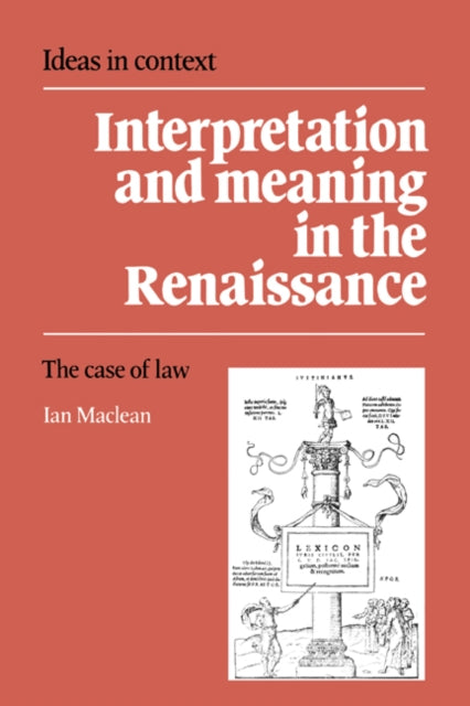 Book cover of: Interpretation and Meaning in the Renaissance