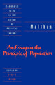 Book cover of: Malthus: 'An Essay on the Principle of Population'. By: Thomas Robert Malthus