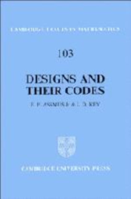 Book cover of: Designs and their Codes. By: E. F. Assmus