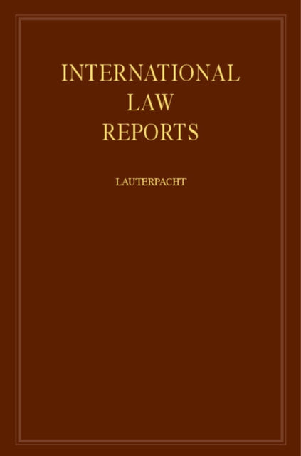 Book cover of: International Law Reports. By: Hersch Lauterpacht