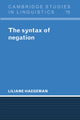 Book cover of: Syntax of Negation