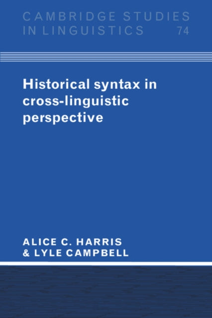 Book cover of: Historical Syntax in Cross-Linguistic Perspective