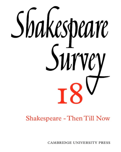 Book cover of: Shakespeare Survey. By: Allardyce Nicoll
