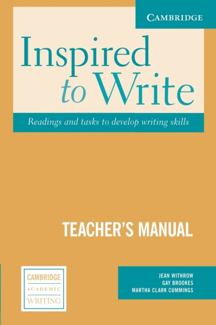 Book cover of: Inspired to Write Teacher's Manual. By: Jean Withrow