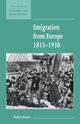 Book cover of: Emigration from Europe 1815–1930