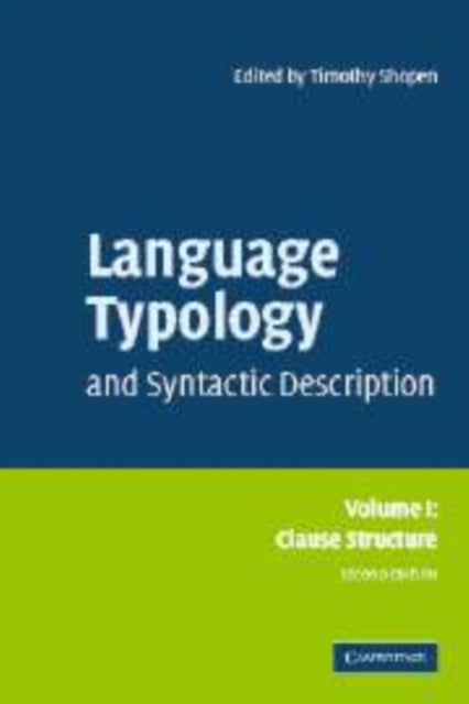 Book cover of: Language Typology and Syntactic Description: Volume 1, Clause Structure. By: Timothy Shopen