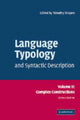 Book cover of: Language Typology and Syntactic Description: Volume 2, Complex Constructions. By: Timothy Shopen