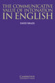 Book cover of: Communicative Value of Intonation in English Book