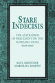 Book cover of: Stare Indecisis. By: Brenner, Saul