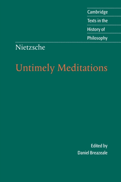 Book cover of: Nietzsche: Untimely Meditations