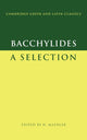Book cover of: Bacchylides