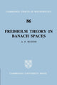 Book cover of: Fredholm Theory in Banach Spaces. By: Anthony Francis Ruston