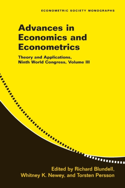 Book cover of: Advances in Economics and Econometrics: Volume 3. By: Econometric Society. World Congress.