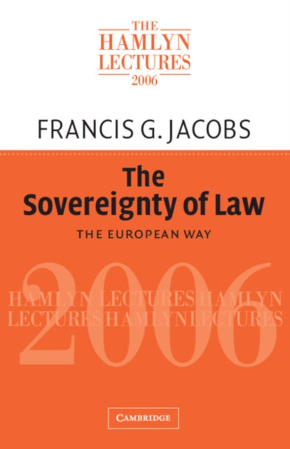 Book cover of: Sovereignty of Law. By: Francis Geoffrey Jacobs, Francis G. Jacobs