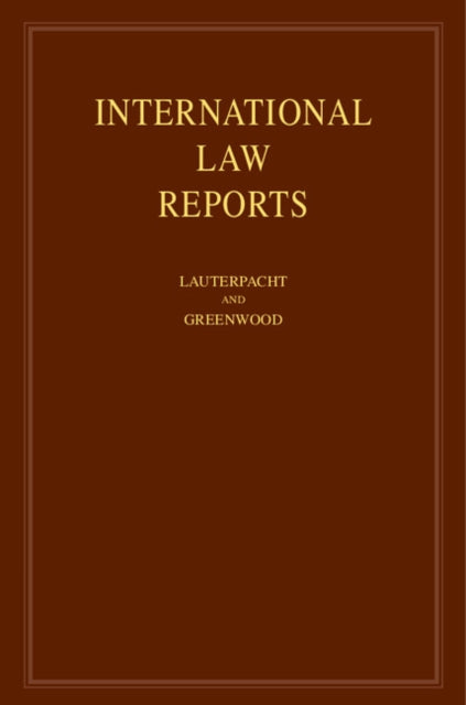 Book cover of: International Law Reports