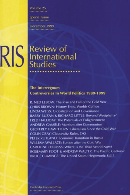Book cover of: Interregnum: Controversies in World Politics 1989–1999