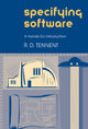 Book cover of: Specifying Software. By: R. D. Tennent
