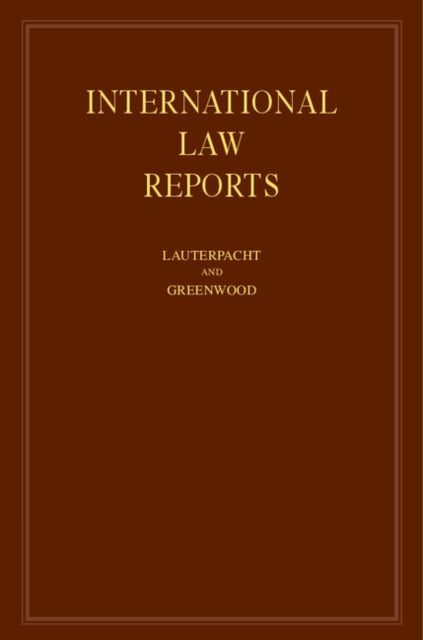 Book cover of: International Law Reports: Volume 125