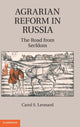Book cover of: Agrarian Reform in Russia. By: Carol Scott Leonard