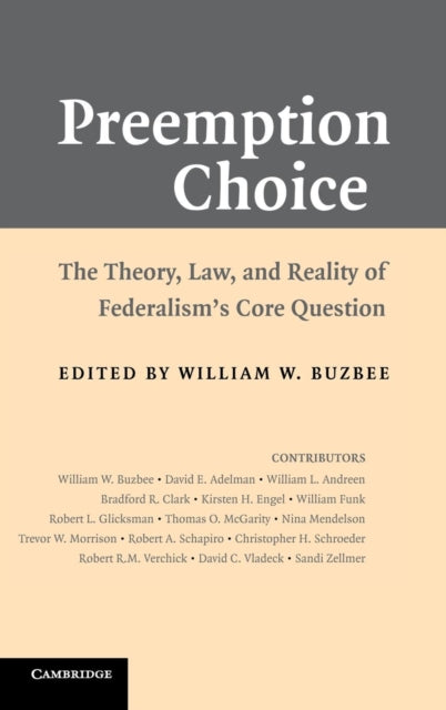 Book cover of: Preemption Choice