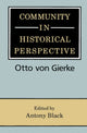 Book cover of: Community in Historical Perspective. By: Otto von Gierke