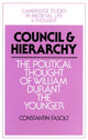Book cover of: Council and Hierarchy. By: Constantin Fasolt