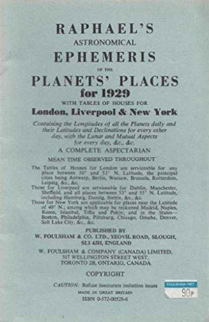 Raphael's Astronomical Ephemeris
