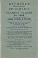 Book cover of: Raphael's Astronomical Ephemeris. By: Edwin Raphael