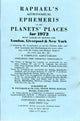 Book cover of: Raphael's Astronomical Ephemeris. By: Edwin Raphael
