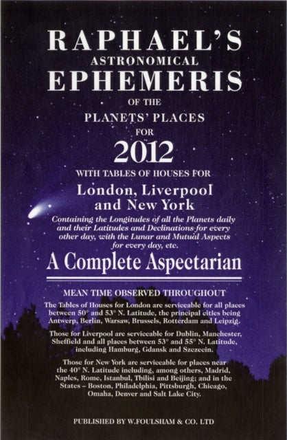 Book cover of: Raphael's Astrological Ephemeris 2012. By: Gordon Taylor