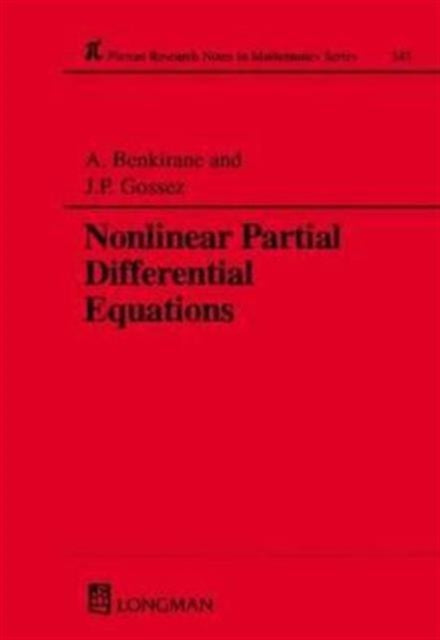 Book cover of: Nonlinear Partial Differential Equations. By: A Benkirane