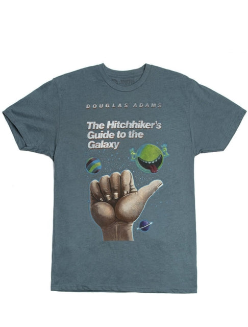 Book cover of: Hitchhiker's Guide to the Galaxy Indigo Unisex T-shirt Large