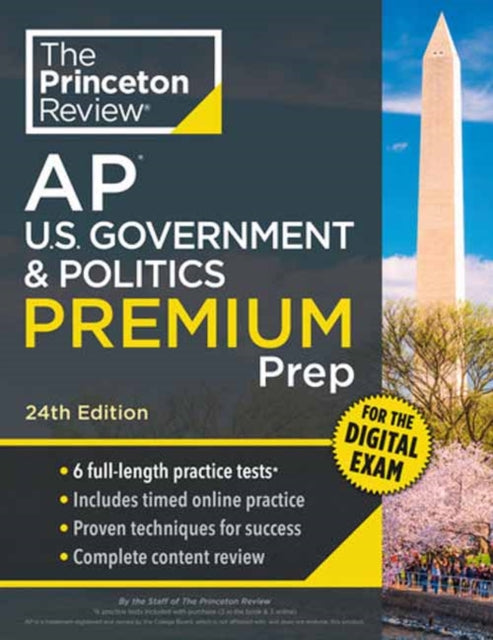 Book cover of: Princeton Review AP U.S. Government & Politics Premium Prep, 24th Edition