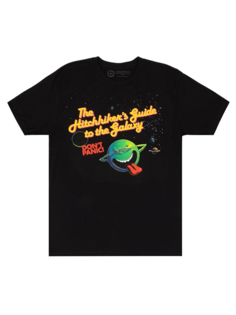 Book cover of: Hitchhiker's Guide to the Galaxy Black Unisex T-shirt Xx-large